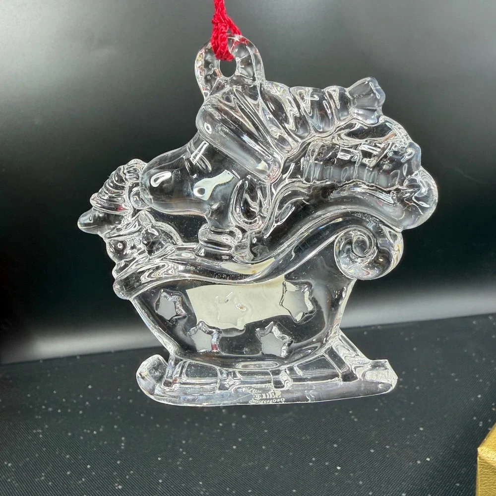 Marquis Waterford‎ Crystal Peanuts 50th Anniversary Snoopy Sleigh Ride Ornament